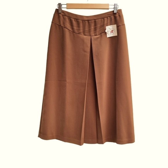 Vintage Brownstone Studio New York Pleat Front Midi Skirt, Made in USA, Medium - Picture 1 of 8